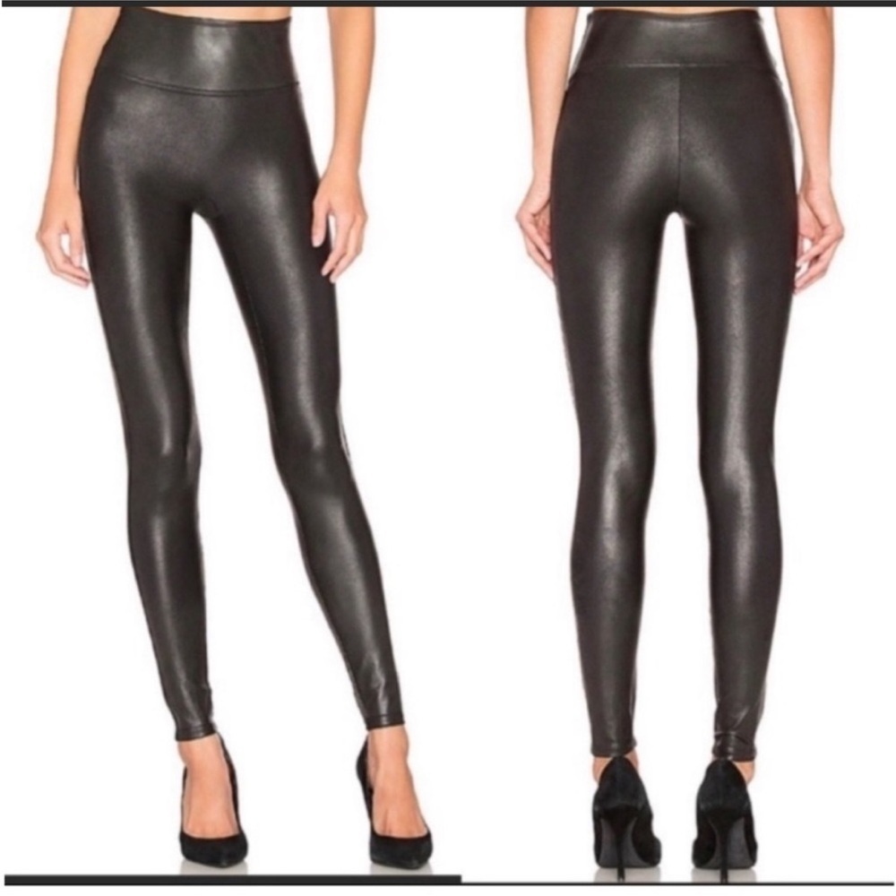 SPANX Faux Leather High Rise Leggings Black Women’s Size Small